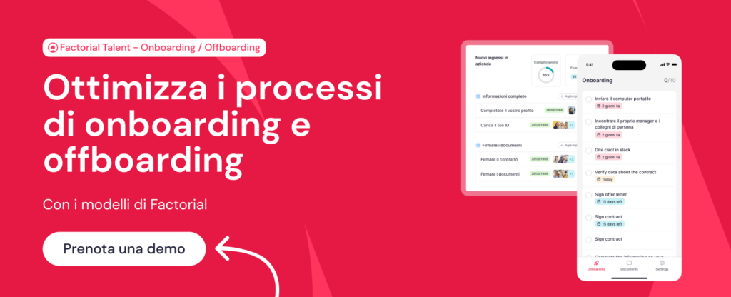 Ottimizza i processi di onboarding aziendale con Factorial